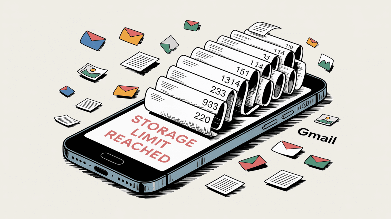 Illustration showing Gmail BCC limits and recipient capacity constraints for free and Workspace accounts